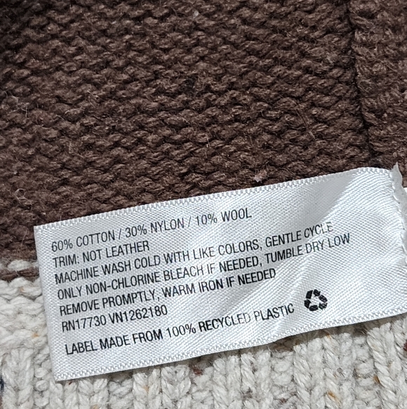 Mwrona Men's Cream and Brown Sweater - Picture 9 of 11